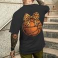 Basketball Coquette Bow Cute Basketball Player Men's T-shirt Back Print Gifts for Him Basketball Coquette Bow Cute Basketball Player Men's T-shirt Back Print Gifts for Him