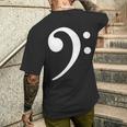 Bass Note F Key Bass Player Music Bass Clef メンズTシャツ バックプリント 彼への贈り物