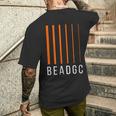 Beadgc 6弦ベースギター ベーシスト、ベースプレイヤー メンズTシャツ バックプリント 彼への贈り物