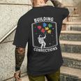 Building Connection Astronaut Autism メンズTシャツ バックプリント 彼への贈り物