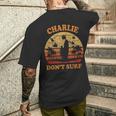 Charlie Does Noturf In The Militaryietnam War メンズTシャツ バックプリント 彼への贈り物