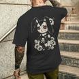 Creepy Bunny Rabbit Japanese Kawaii Manga Horror Goth Men's T-shirt Back Print Funny Gifts