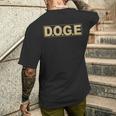 Doge DOGE 政府省 効率性 Meme メンズTシャツ バックプリント 彼への贈り物