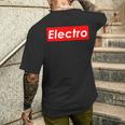 Electro Electronic House Music Edm Electro Mix メンズTシャツ バックプリント 彼への贈り物