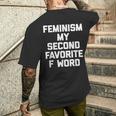 Feminism Myecond Favorite F Word ファニーフェミニスト メンズTシャツ バックプリント 彼への贈り物
