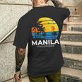 Filipina フィリピノ ヤシの木 マニラ トロピカル フィリピン メンズTシャツ バックプリント 彼への贈り物