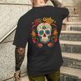Fleurs Mexicainucre Crâne Dia De Los Muertos Cinco De Mayo T-shirt imprimé au dos Cadeaux pour lui