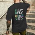 Frog Fully Rely On God 面白いレトロラブハートカエル愛好家 長袖tシャツ メンズTシャツ バックプリント 彼への贈り物