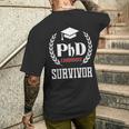 PhdurvivorFor Graduationtudent メンズTシャツ バックプリント 彼への贈り物