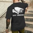 ay Cheese 監視防犯カメラ メンズTシャツ バックプリント 彼への贈り物