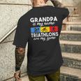 Grand-Père Est Mon Nom Les Triathlonsont Mon Jeu Triathlon Papy T-shirt imprimé au dos Cadeaux pour lui