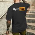 Gymhub 面白い ワークアウト フィットネス モチベーション ジム メンズTシャツ バックプリント 彼への贈り物