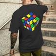Impossible Rubik Rubix キューブポケット レトロ ゲームボーイ メンズTシャツ バックプリント 彼への贈り物