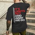 It's Lights Out And Away We Go Race Weekモータースポーツレーシング メンズTシャツ バックプリント 彼への贈り物