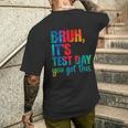 Its Test Day シャツ 学生 モチベーション ポジティブ バイブ メンズTシャツ バックプリント 彼への贈り物