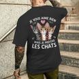 Jeous Aime Bien Mais Je Prefere Les Chats Humour Chat T-shirt imprimé au dos Cadeaux pour lui