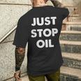 Justtop Oilave The Earth Justtop オイル メンズTシャツ バックプリント 彼への贈り物