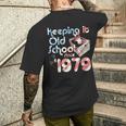 Keep It Oldchoolince 1979 Year Crate Ofinyl Records メンズTシャツ バックプリント 彼への贈り物