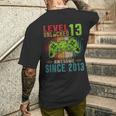 Level 13 Unlocked Birthday 13 Year Old 13Th Birthday メンズTシャツ バックプリント 彼への贈り物