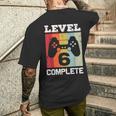Level 6 6年目の結婚記念日のギフトに最適 メンズTシャツ バックプリント 彼への贈り物