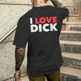 I Love Dick Gay Pride ギフト メンズTシャツ バックプリント 彼への贈り物