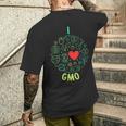 I Love Gmo ラウンドラインデザイン メンズTシャツ バックプリント 彼への贈り物