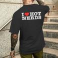 I Love Hot Nerds T-shirt imprimé au dos Cadeaux pour lui