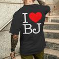 I Love ハート Bj メンズTシャツ バックプリント 彼への贈り物
