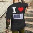 I Love 電子レンジ オーブン 料理 暖房 食品 キッチン 家電 メンズTシャツ バックプリント 彼への贈り物