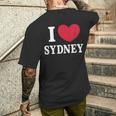 I Loveydney シドニーが大好き メンズTシャツ バックプリント 彼への贈り物