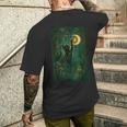 Magical Black Cat Moon Forest Fantasy Cottagecore Men's T-shirt Back Print Gifts for Him