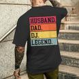 Marito Papà Dj Leggenda Divertente Dj Disc Music Lover T-shirt da uomo con stampa posteriore Regalos para él