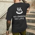 No Onsen No Life 温泉好き メンズTシャツ バックプリント 彼への贈り物