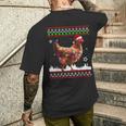 Pull Moche De Noël Amusant Père Noël Poulet T-shirt imprimé au dos Cadeaux pour lui