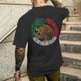Quetzalcoatl ウロボロス アステカ 羽つき 蛇 メキシコ国旗 メンズTシャツ バックプリント 彼への贈り物