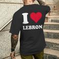 Red Heart I Love Lebron メンズTシャツ バックプリント 彼への贈り物