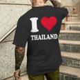 Red Heart I Love Thailand メンズTシャツ バックプリント 彼への贈り物