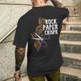 Rock Paper Crispr Dna 生物学者 遺伝子工学 メンズTシャツ バックプリント 彼への贈り物