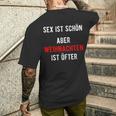 Sex Istchön Aber Weihnachten Ist Öfter Zweideutigpruch T-Shirt mit Rückendruck Geschenke für Ihn