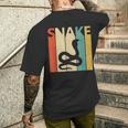 Snake ヘビ 蛇 動物 メンズTシャツ バックプリント 彼への贈り物