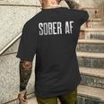 Sober Afobriety アルコールフリー グランジ メンズTシャツ バックプリント 彼への贈り物