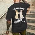Somebunny Loves Web Cute Easter Bunny Web Er Men's Back Print T-Shirt Gifts for Him Somebunny Loves Web Cute Easter Bunny Web Er Men's Back Print T-Shirt Gifts for Him