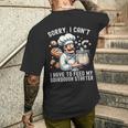 Sorry I Can't I Have To Feed Myourdough スターター メンズTシャツ バックプリント 彼への贈り物