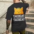 Tacocatpelled Backwards Is Tacocat ファニータコスキャットギフト メンズTシャツ バックプリント 彼への贈り物