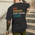 Uomo Papà Marito Kart Racing Leggenda Kart Racer T-shirt da uomo con stampa posteriore Regalos para él