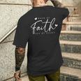 Walk By Faith Not Byight 神 イエス・キリスト 救世主 クリスチャン メンズTシャツ バックプリント 彼への贈り物
