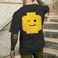 Winking Winky Face ミニフィグ ブリックトイtシャツ メンズTシャツ バックプリント 彼への贈り物