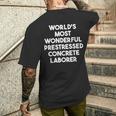 World's Most Wonderful プレストレストコンクリート労働者 メンズTシャツ バックプリント 彼への贈り物