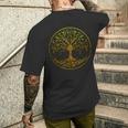 Yggdrasil、ケルトの生命の木、北欧神話tシャツ メンズTシャツ バックプリント 彼への贈り物