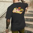 おもしろ寿司 かわいい かわいい 寝る食べ物 メンズTシャツ バックプリント 彼への贈り物
